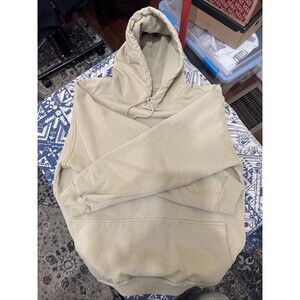 Los Angeles Apparel Free Hoover Blank Beige Hoodie Size L